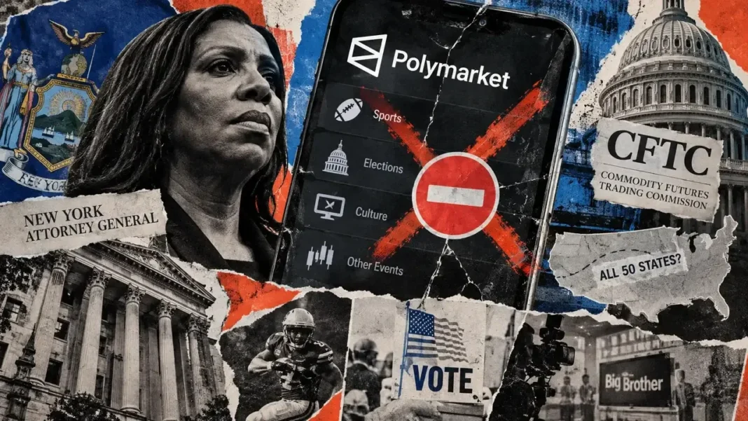 New York sues Polymarket, seeks triple gains and $100,000 penalties over prediction markets
